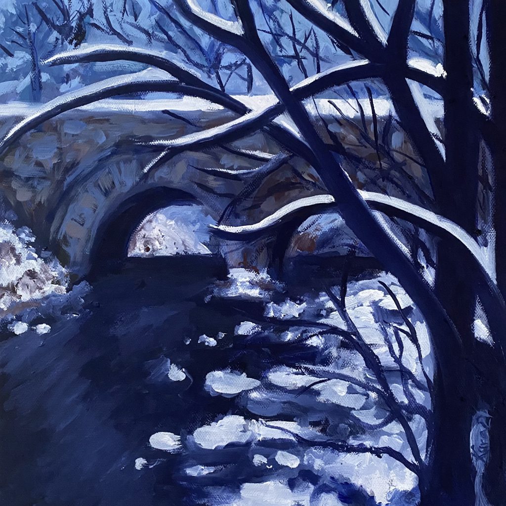 Snowy Twilight on the Bronx River