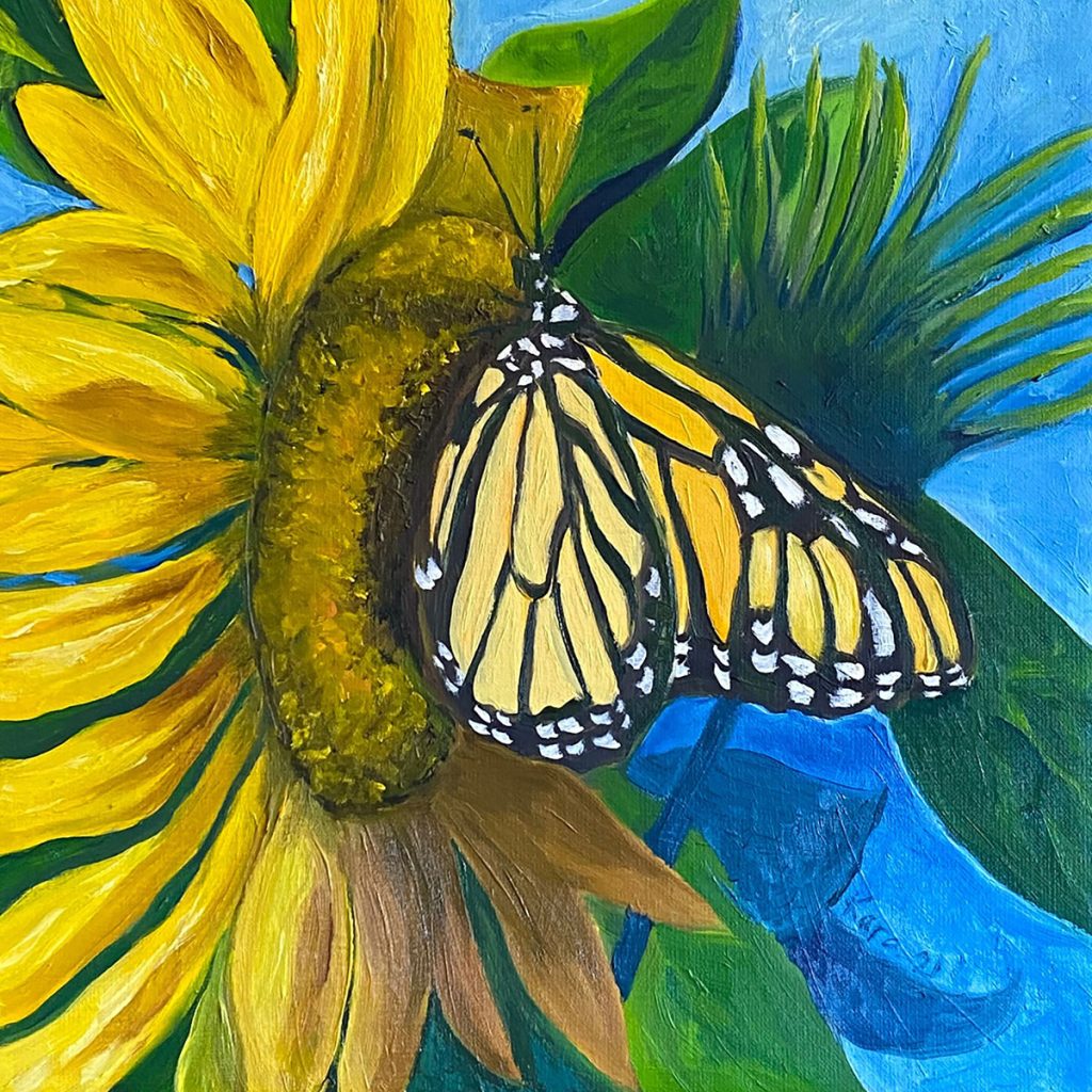 The sunflower and the Butterfly
