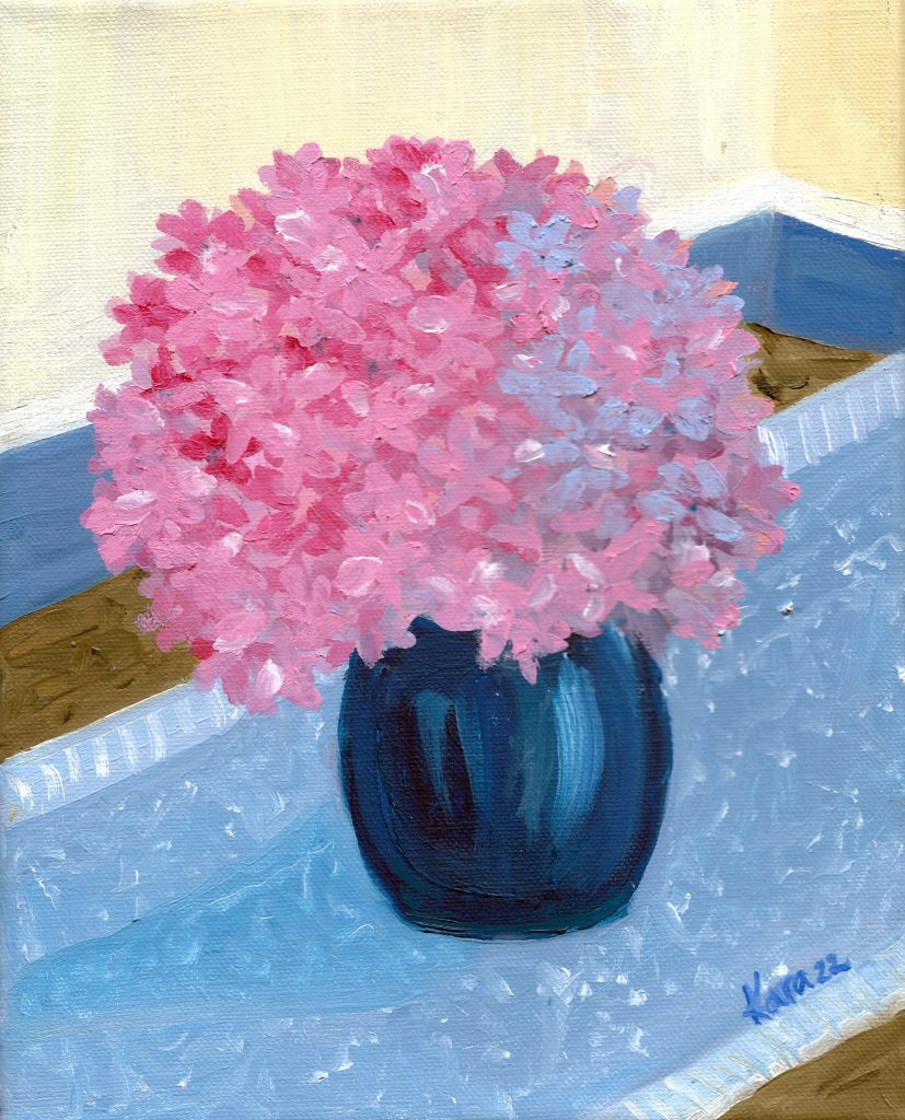Pink Hydrangea Still Life